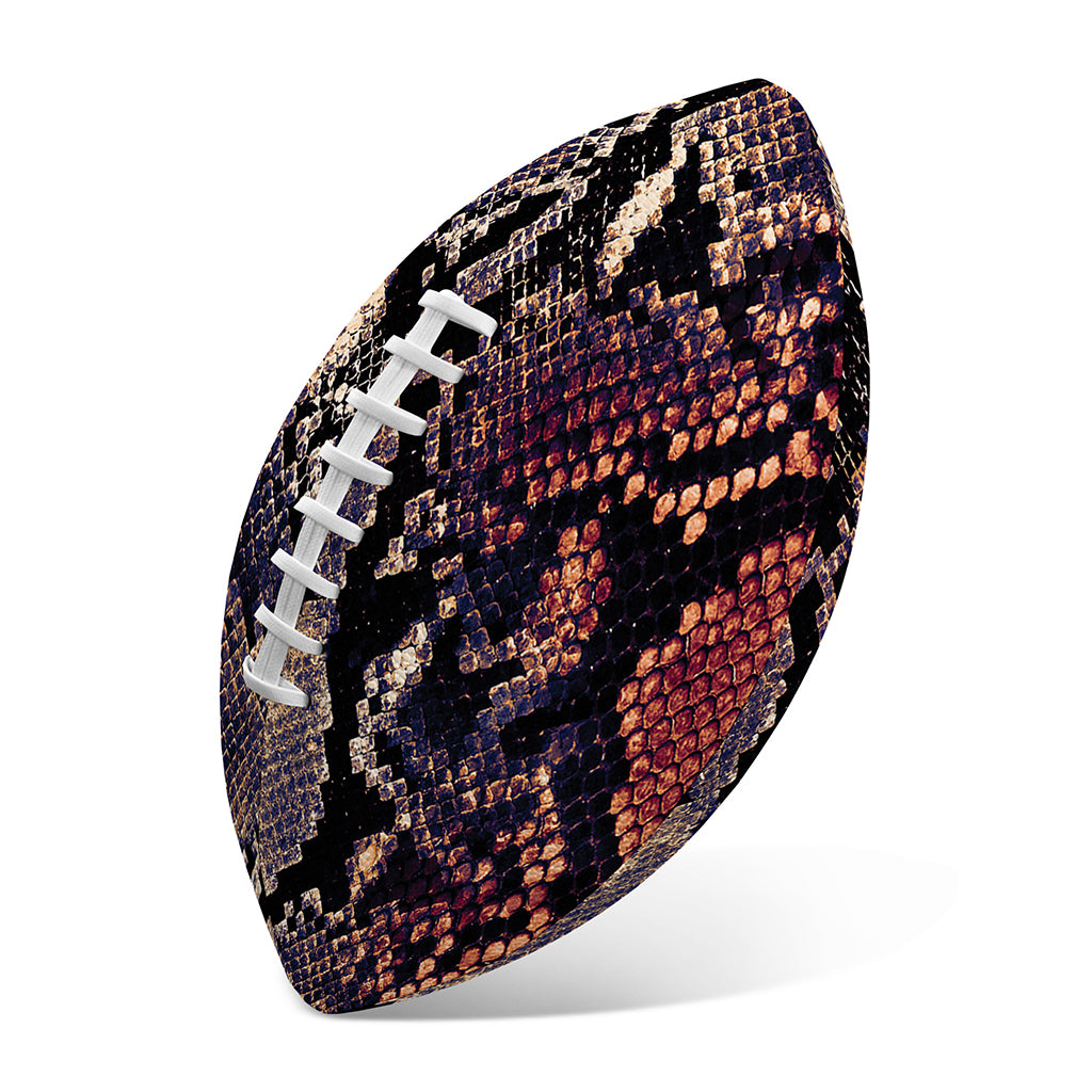 Blue And Red Snakeskin Print Rugby Ball
