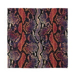 Blue And Red Snakeskin Print Silk Bandana