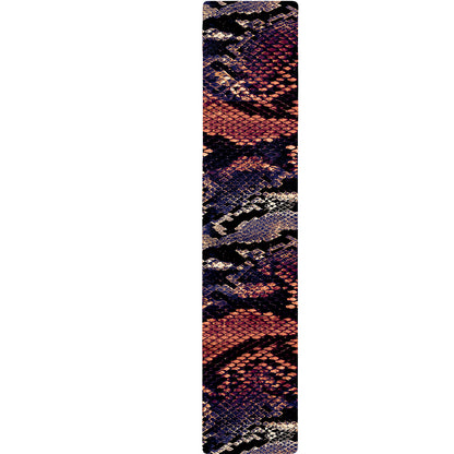 Blue And Red Snakeskin Print Table Runner