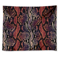 Blue And Red Snakeskin Print Tapestry