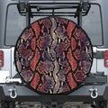Blue And Red Snakeskin Print Tire Cover