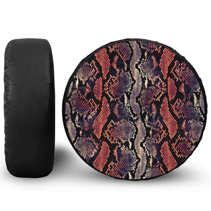 Blue And Red Snakeskin Print Tire Cover