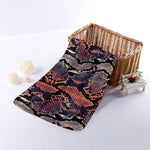 Blue And Red Snakeskin Print Towel