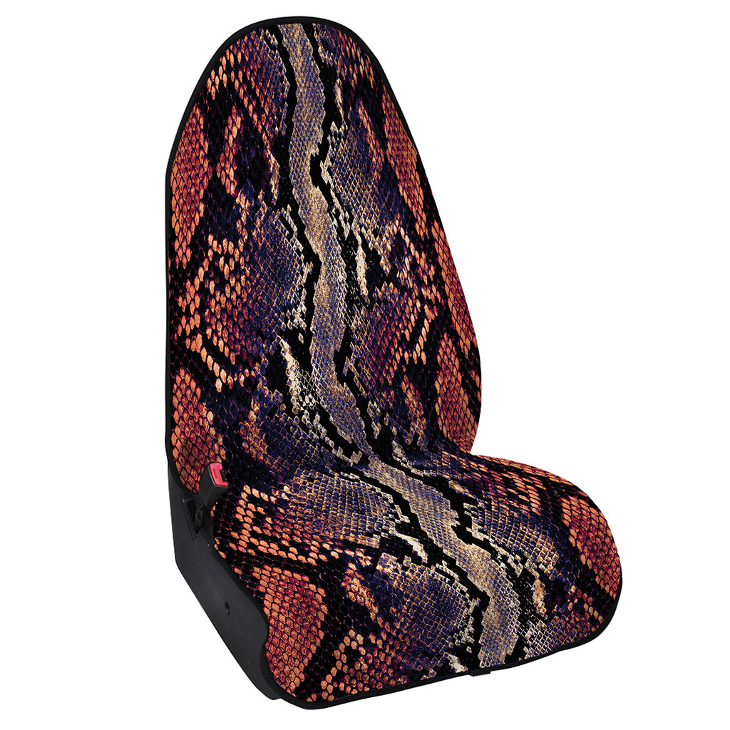 Blue And Red Snakeskin Print Waterproof Car Seat Cover