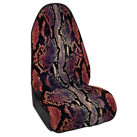 Blue And Red Snakeskin Print Waterproof Car Seat Cover