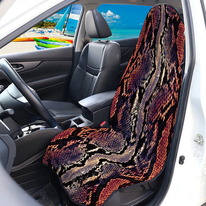 Blue And Red Snakeskin Print Waterproof Car Seat Cover