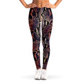 Blue And Red Snakeskin Print Women's Leggings