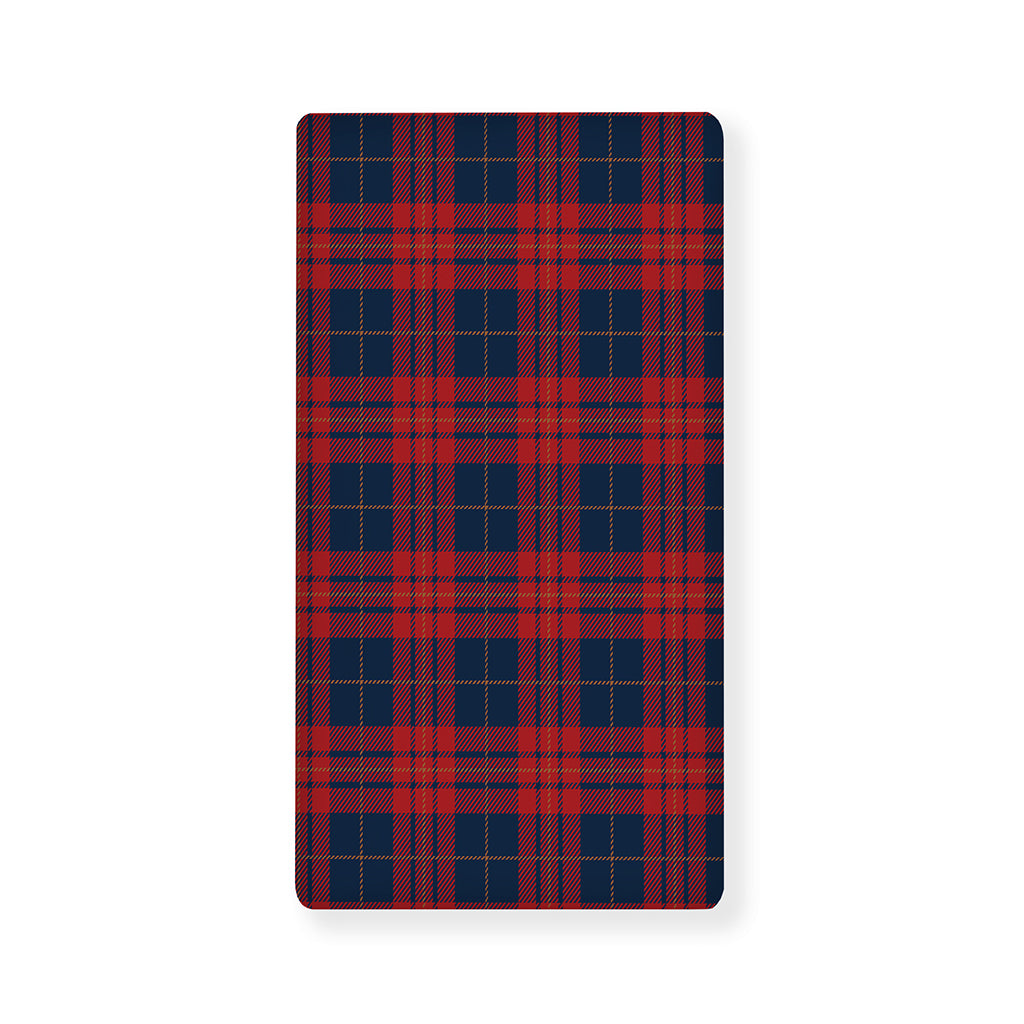 Blue And Red Tartan Pattern Print Baby Crib Sheet