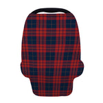 Blue And Red Tartan Pattern Print Baby Seat Cover