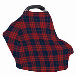 Blue And Red Tartan Pattern Print Baby Seat Cover