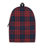 Blue And Red Tartan Pattern Print Backpack