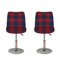 Blue And Red Tartan Pattern Print Bar Stool Covers