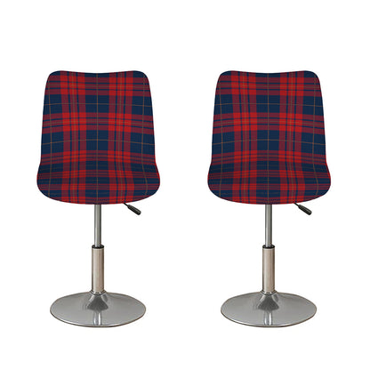 Blue And Red Tartan Pattern Print Bar Stool Covers