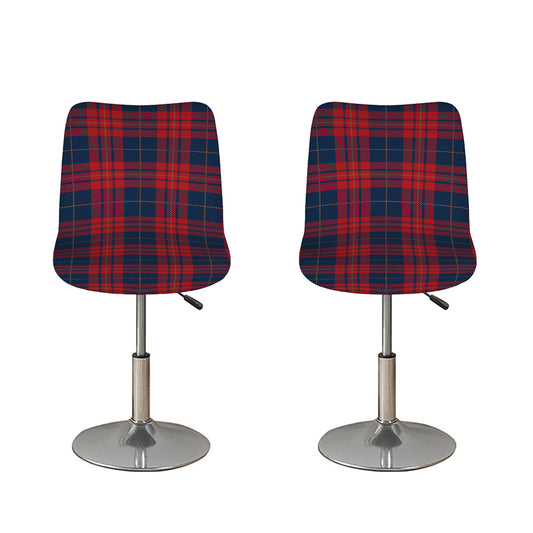 Blue And Red Tartan Pattern Print Bar Stool Covers