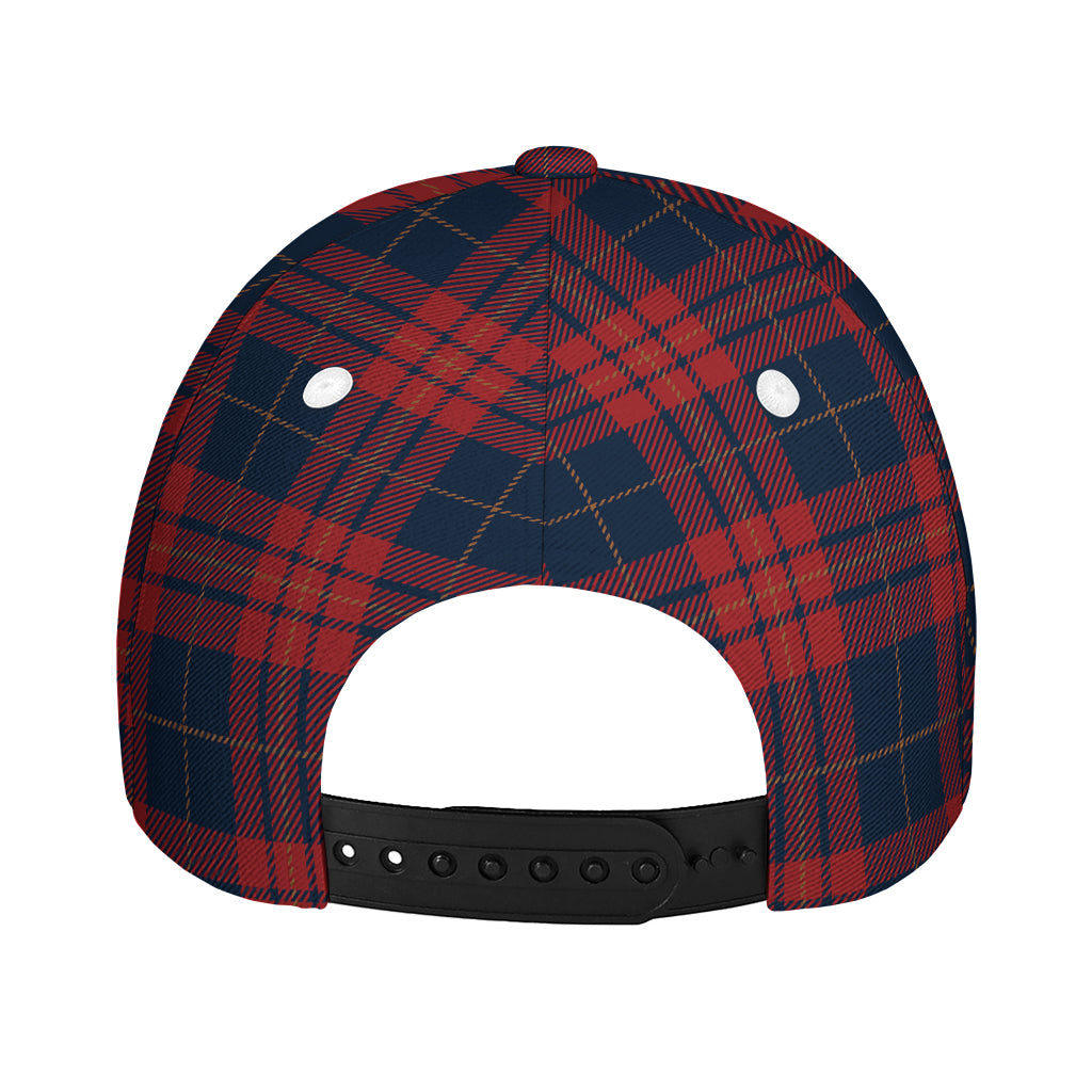 Blue And Red Tartan Pattern Print Baseball Cap