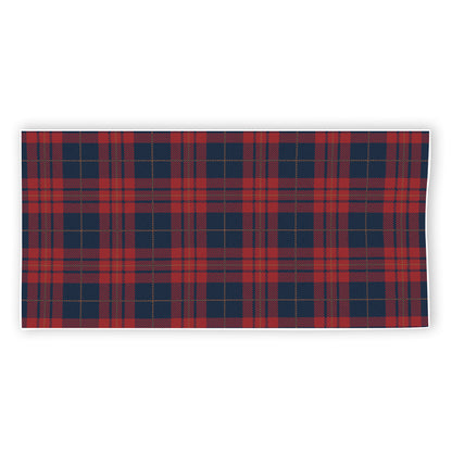 Blue And Red Tartan Pattern Print Beach Towel