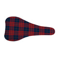 Blue And Red Tartan Pattern Print Bicycle Seat Cover