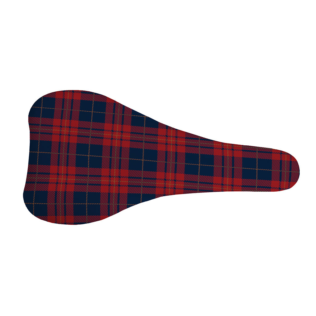 Blue And Red Tartan Pattern Print Bicycle Seat Cover