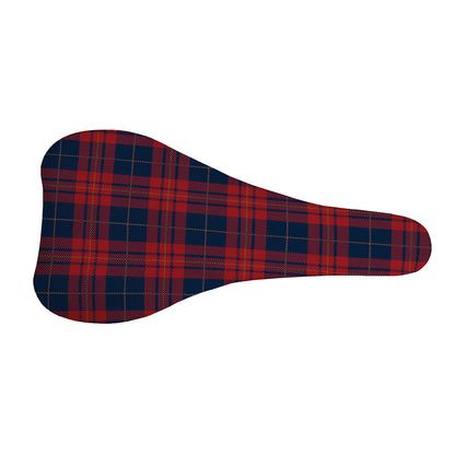 Blue And Red Tartan Pattern Print Bicycle Seat Cover