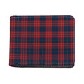 Blue And Red Tartan Pattern Print Bifold Wallet