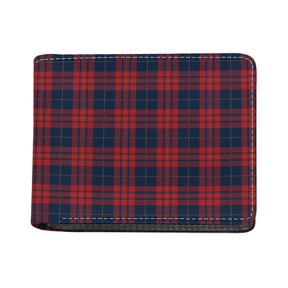 Blue And Red Tartan Pattern Print Bifold Wallet