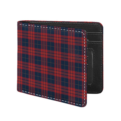 Blue And Red Tartan Pattern Print Bifold Wallet