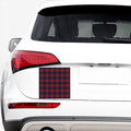 Blue And Red Tartan Pattern Print Car Sticker