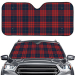 Blue And Red Tartan Pattern Print Car Windshield Sun Shade