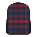 Blue And Red Tartan Pattern Print Casual Backpack