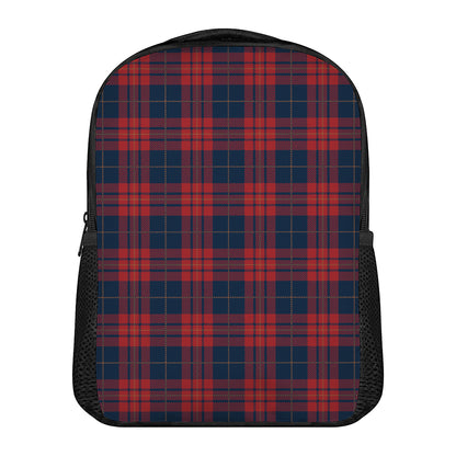 Blue And Red Tartan Pattern Print Casual Backpack