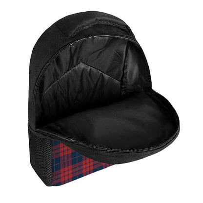 Blue And Red Tartan Pattern Print Casual Backpack