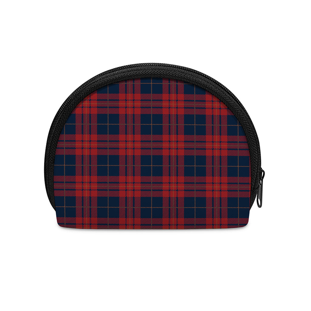 Blue And Red Tartan Pattern Print Coin Purse