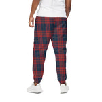 Blue And Red Tartan Pattern Print Cotton Pants