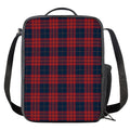 Blue And Red Tartan Pattern Print Crossbody Lunch Bag
