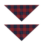 Blue And Red Tartan Pattern Print Dog Bandana