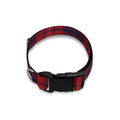 Blue And Red Tartan Pattern Print Dog Collar