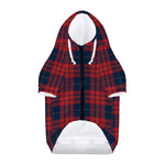Blue And Red Tartan Pattern Print Dog Zip Up Hoodie
