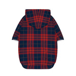 Blue And Red Tartan Pattern Print Dog Zip Up Hoodie