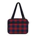 Blue And Red Tartan Pattern Print Double Strap Bible Bag