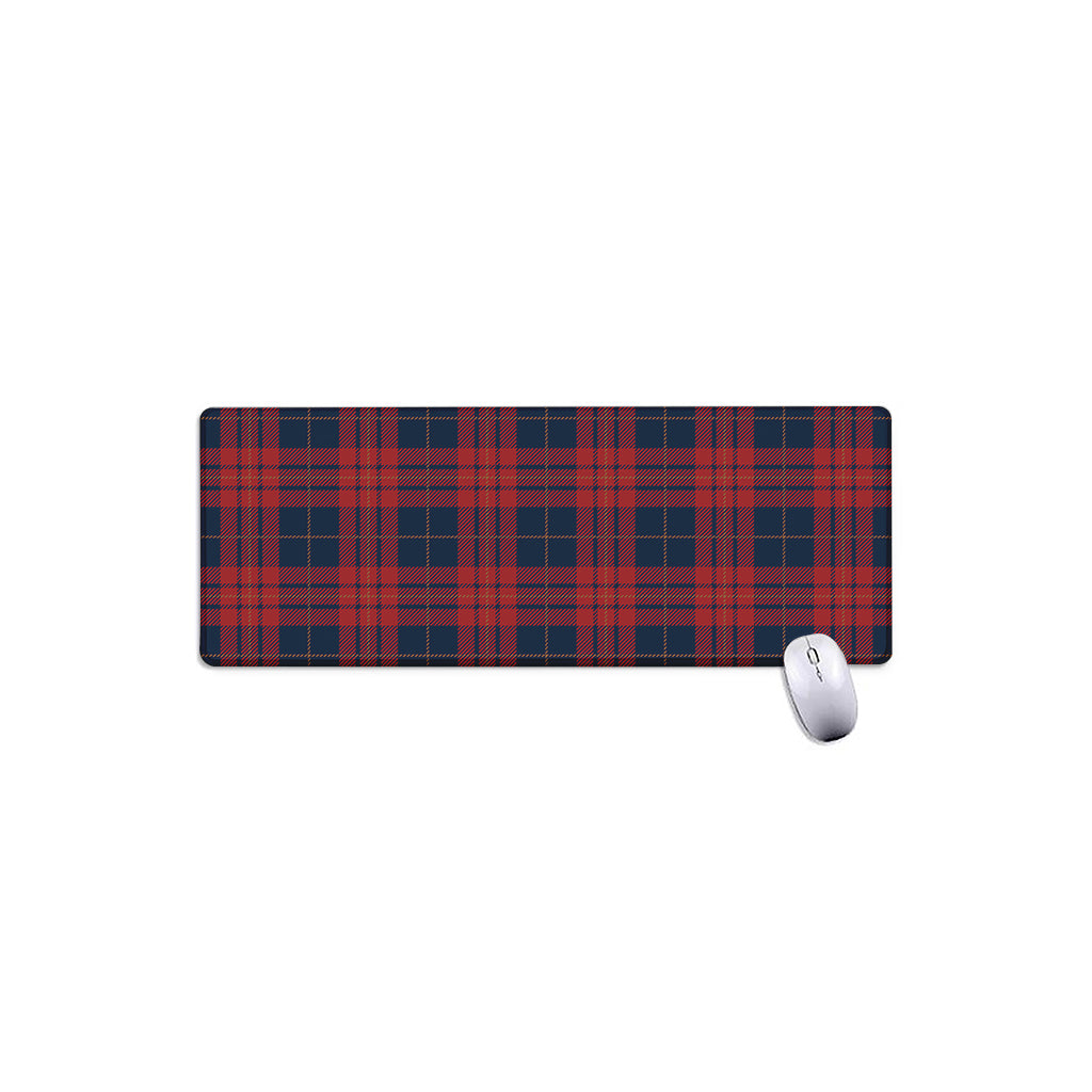 Blue And Red Tartan Pattern Print Extended Mouse Pad