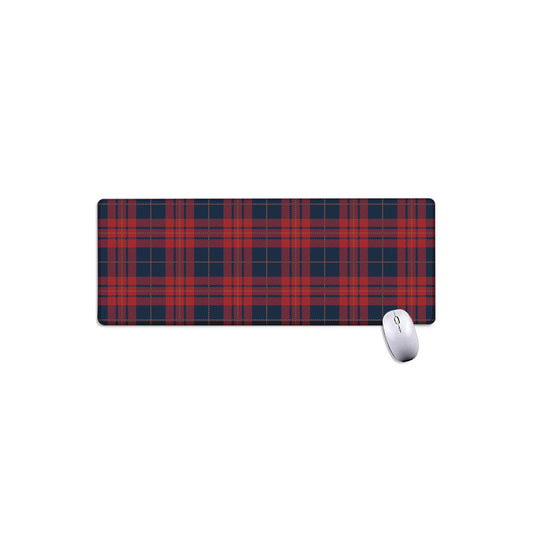 Blue And Red Tartan Pattern Print Extended Mouse Pad