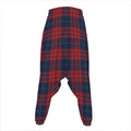 Blue And Red Tartan Pattern Print Hammer Pants