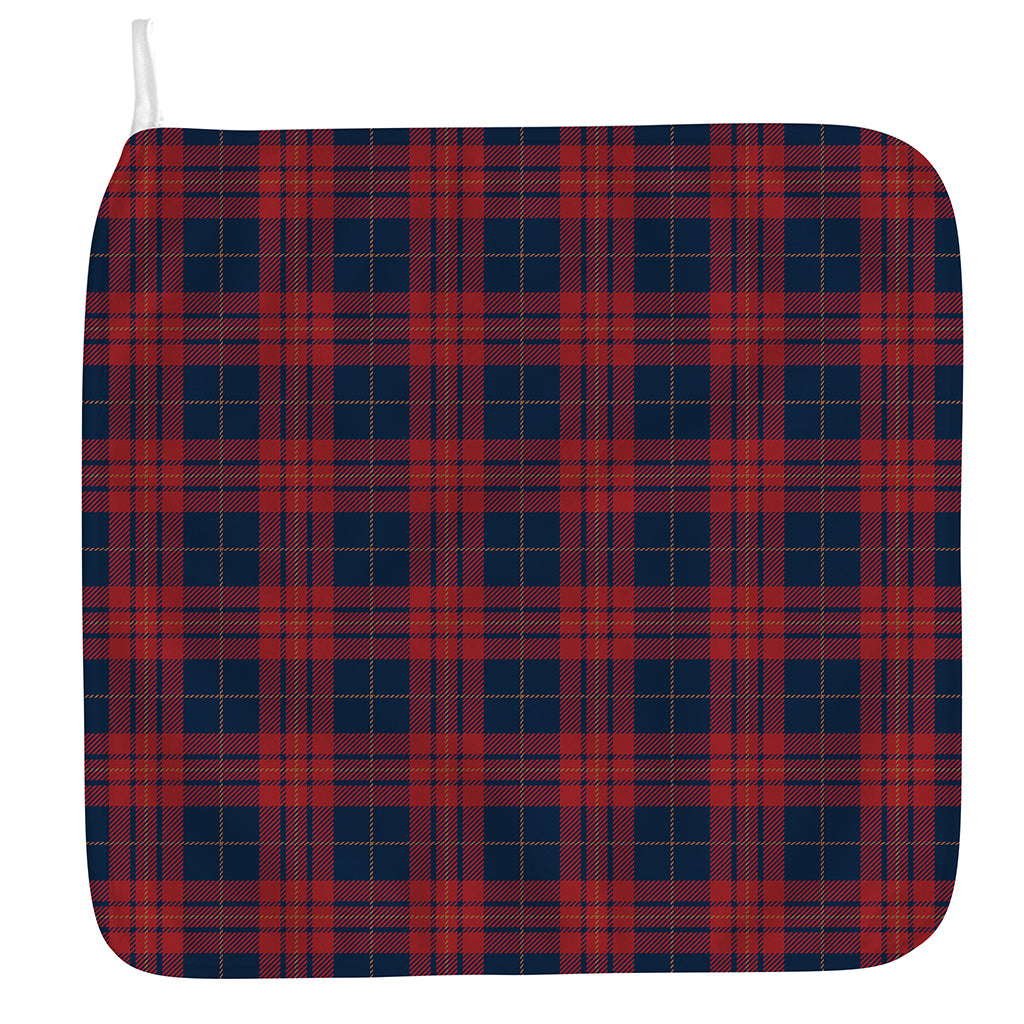Blue And Red Tartan Pattern Print Hand Towel