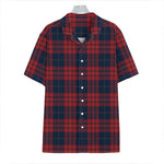 Blue And Red Tartan Pattern Print Hawaiian Shirt