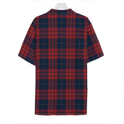 Blue And Red Tartan Pattern Print Hawaiian Shirt