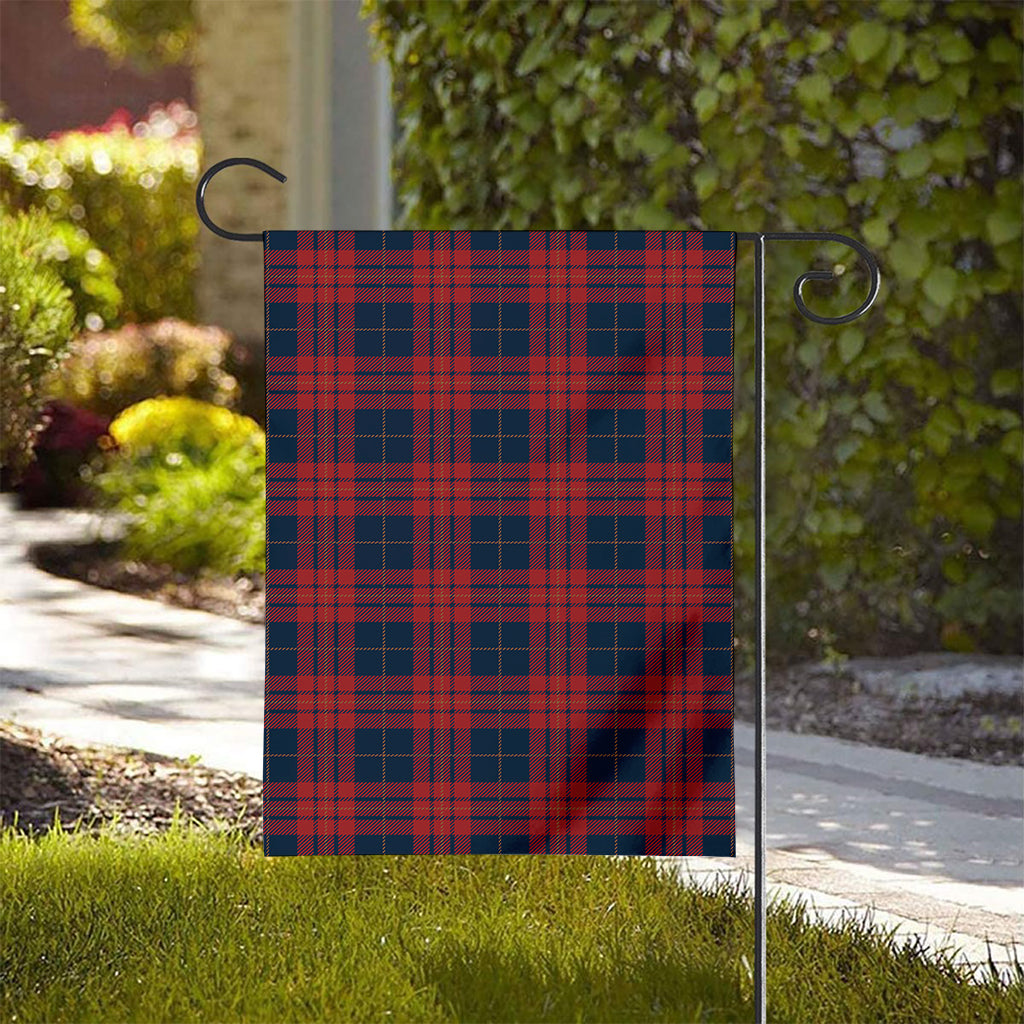 Blue And Red Tartan Pattern Print House Flag
