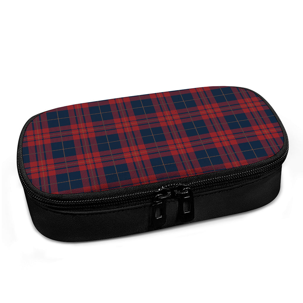 Blue And Red Tartan Pattern Print Insulin Cooler Travel Case