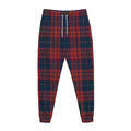 Blue And Red Tartan Pattern Print Jogger Pants