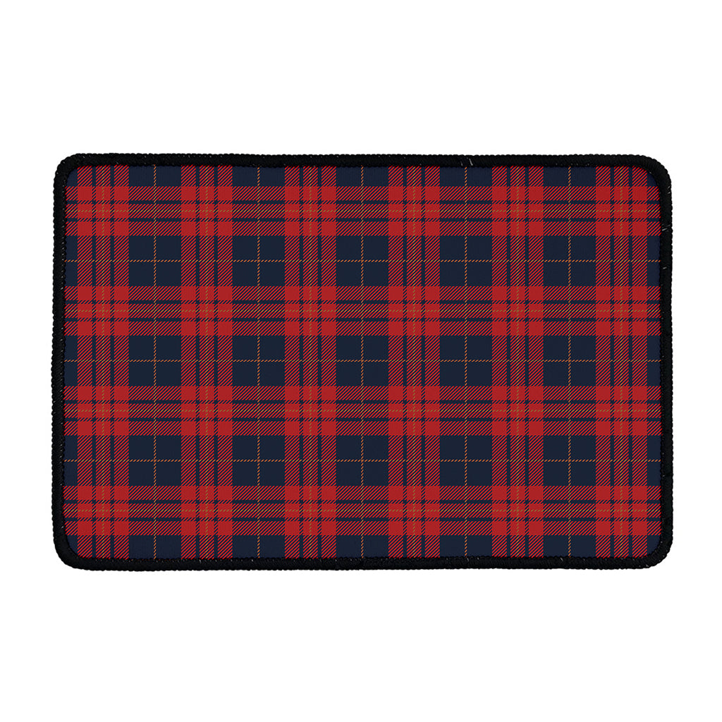 Blue And Red Tartan Pattern Print Kitchen Mat