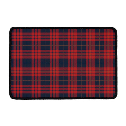 Blue And Red Tartan Pattern Print Kitchen Mat